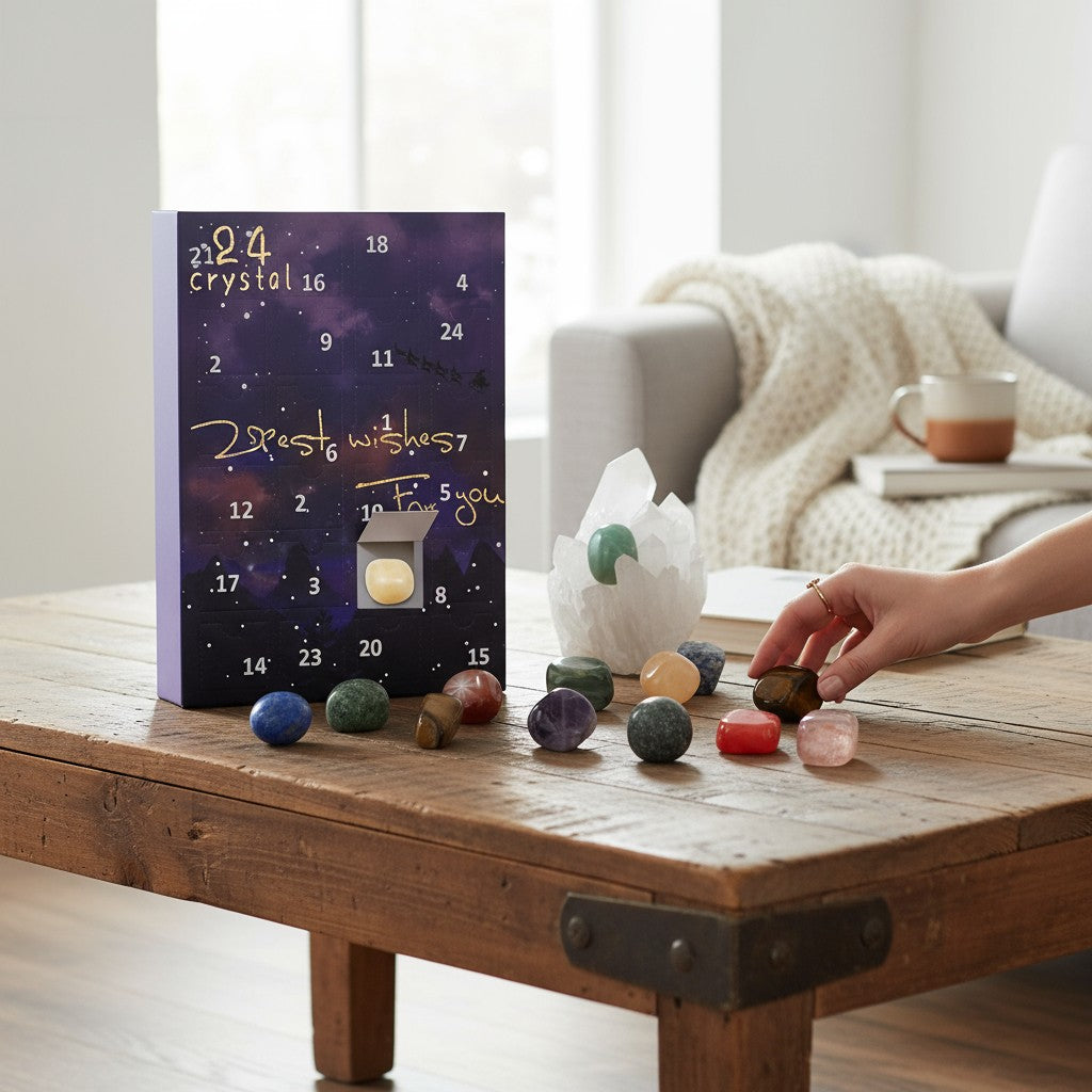 Stones Crystals Advent Calendar 2025 Christmas Gift - 24 Days