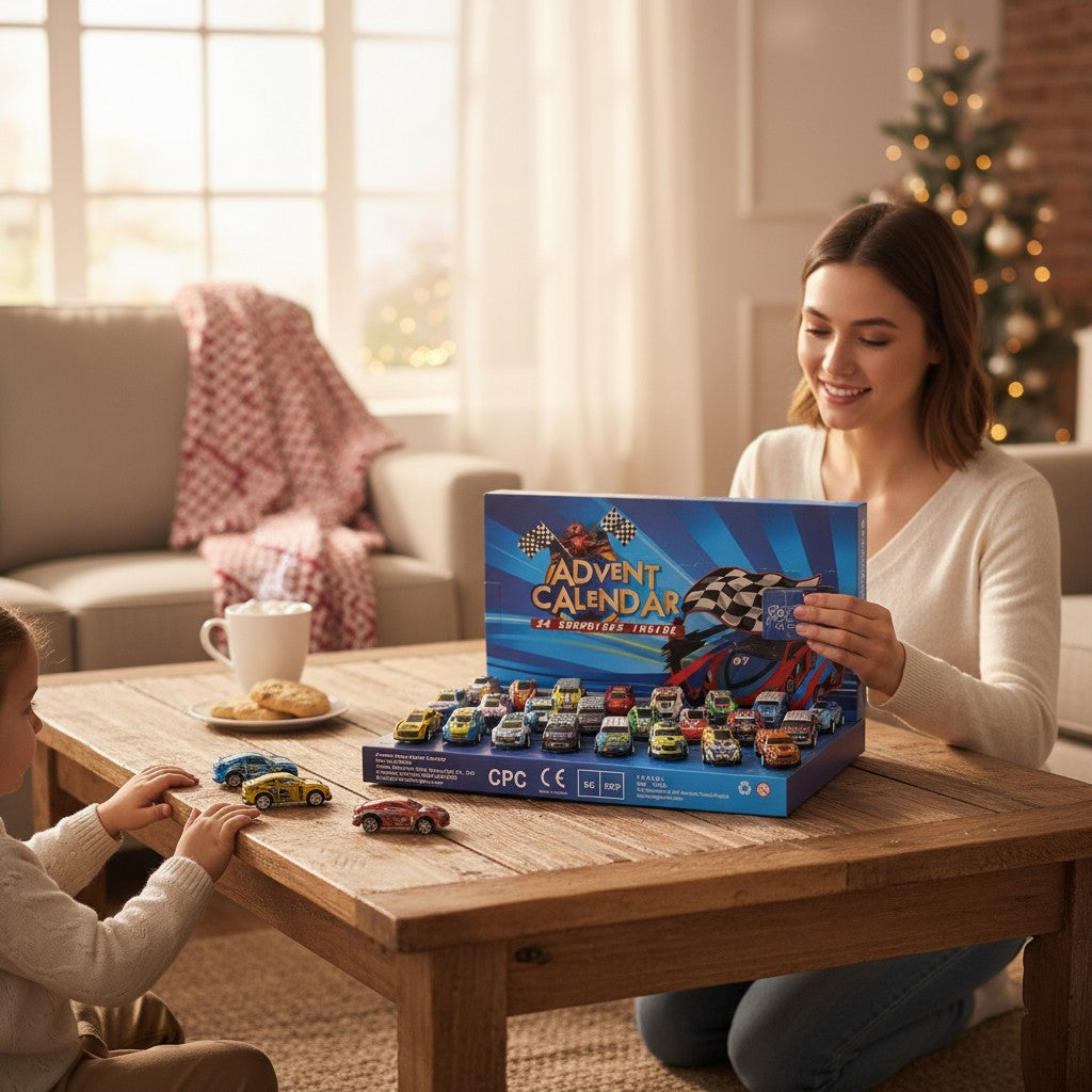 Racing Car Advent Calendar Christmas Gift  - 24 Countdown