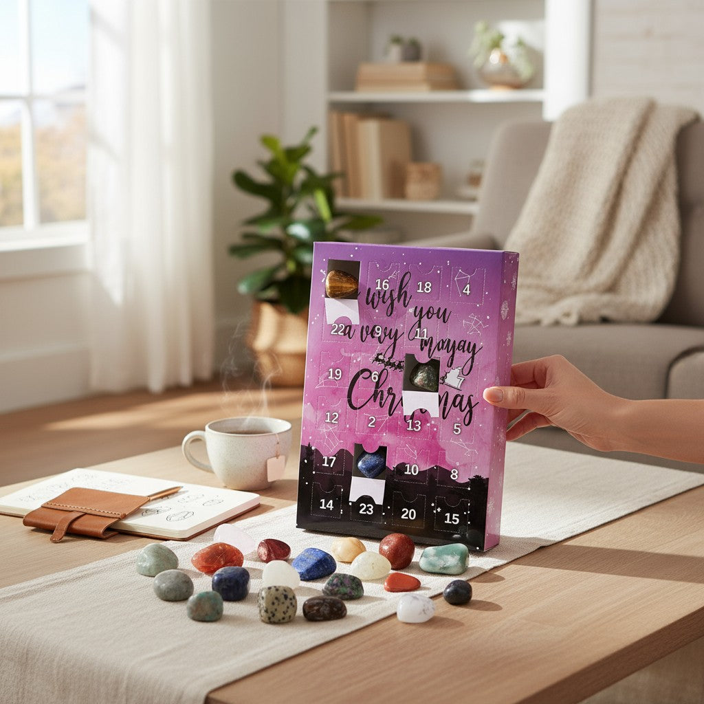 Stones Crystals Advent Calendar 2025 Christmas Gift - 24 Days