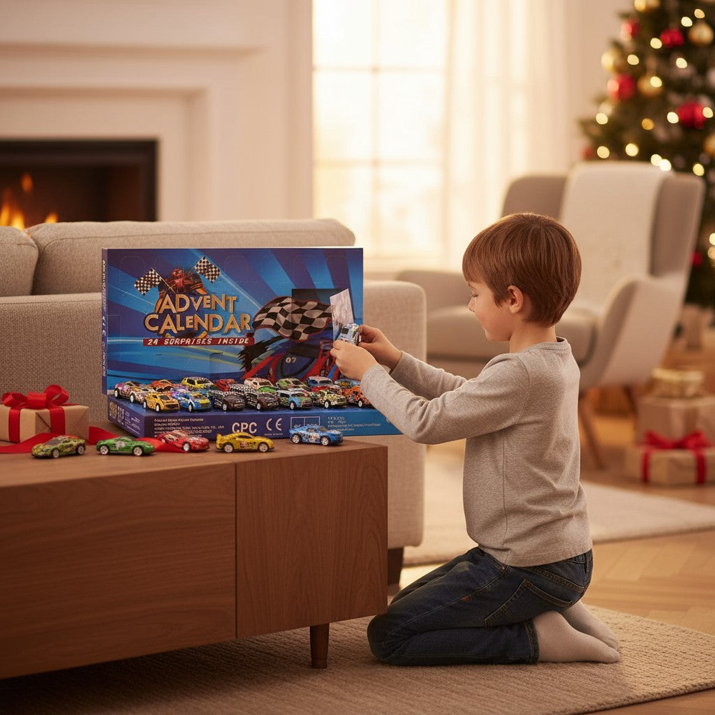 Racing Car Advent Calendar Christmas Gift  - 24 Countdown