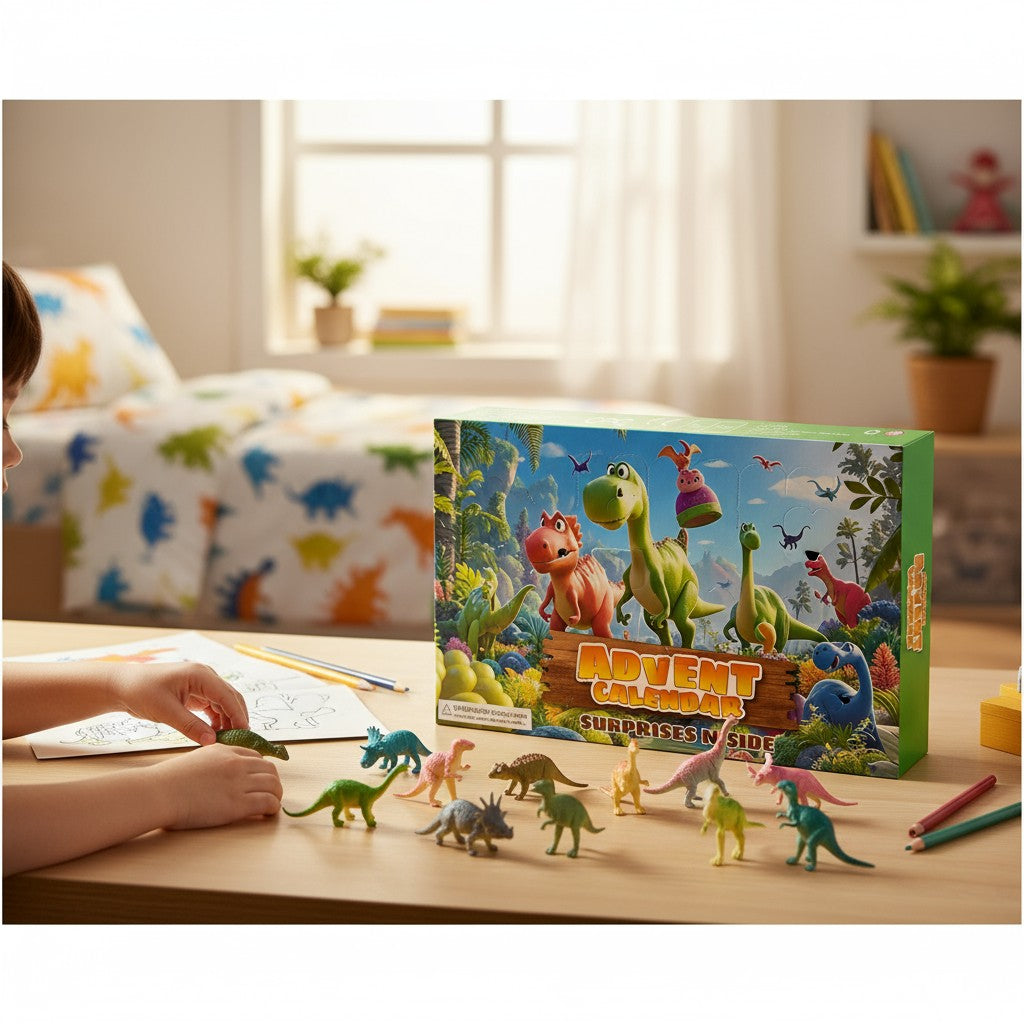 Dinosaur Advent Calendar Christmas Countdown Set 24 Pieces