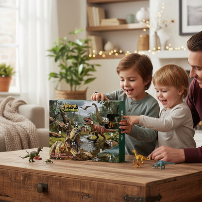 Dinosaur Christmas Advent Calendar Gift Figures 24-Days