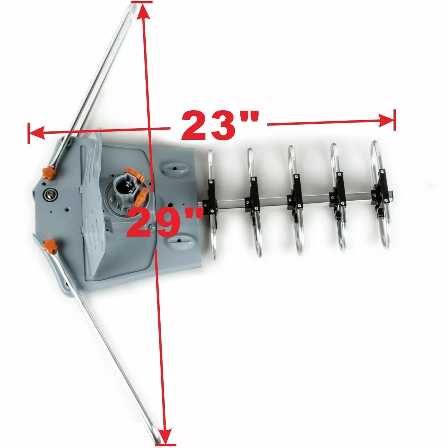 Long Range HD TV Antenna 360 Degree Motorized with Mounting Pole