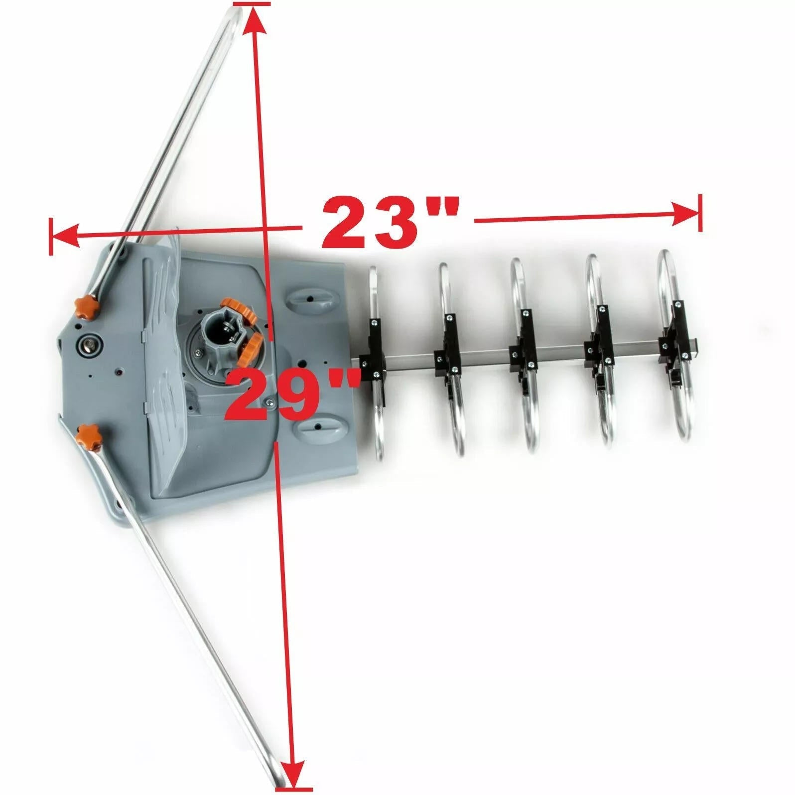 Long Range HD TV Antenna 360 Degree Motorized with Mounting Pole