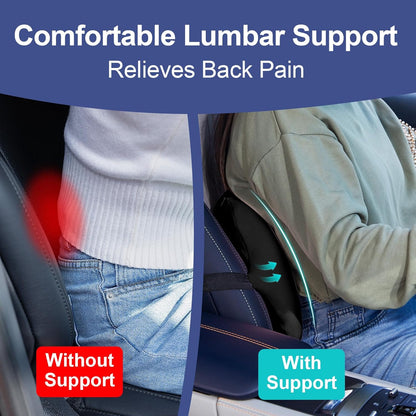Lumbar Support Pillow Memory Foam Back Cushion for Car Office Wheelchair
