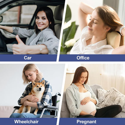 Lumbar Support Pillow Memory Foam Back Cushion for Car Office Wheelchair