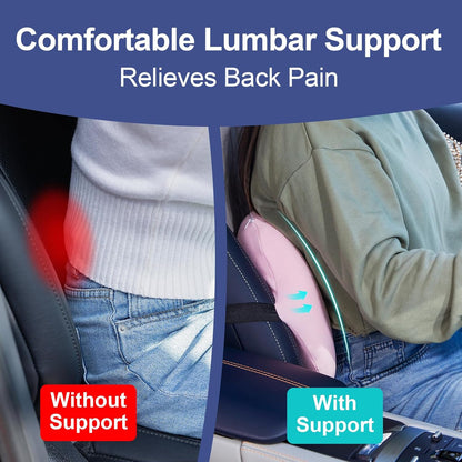 Lumbar Support Pillow Memory Foam Back Cushion for Car Office Wheelchair