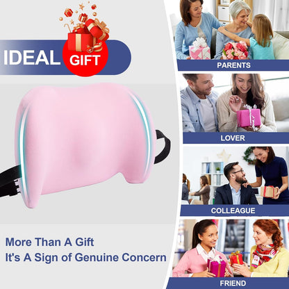 Lumbar Support Pillow Memory Foam Back Cushion for Car Office Wheelchair