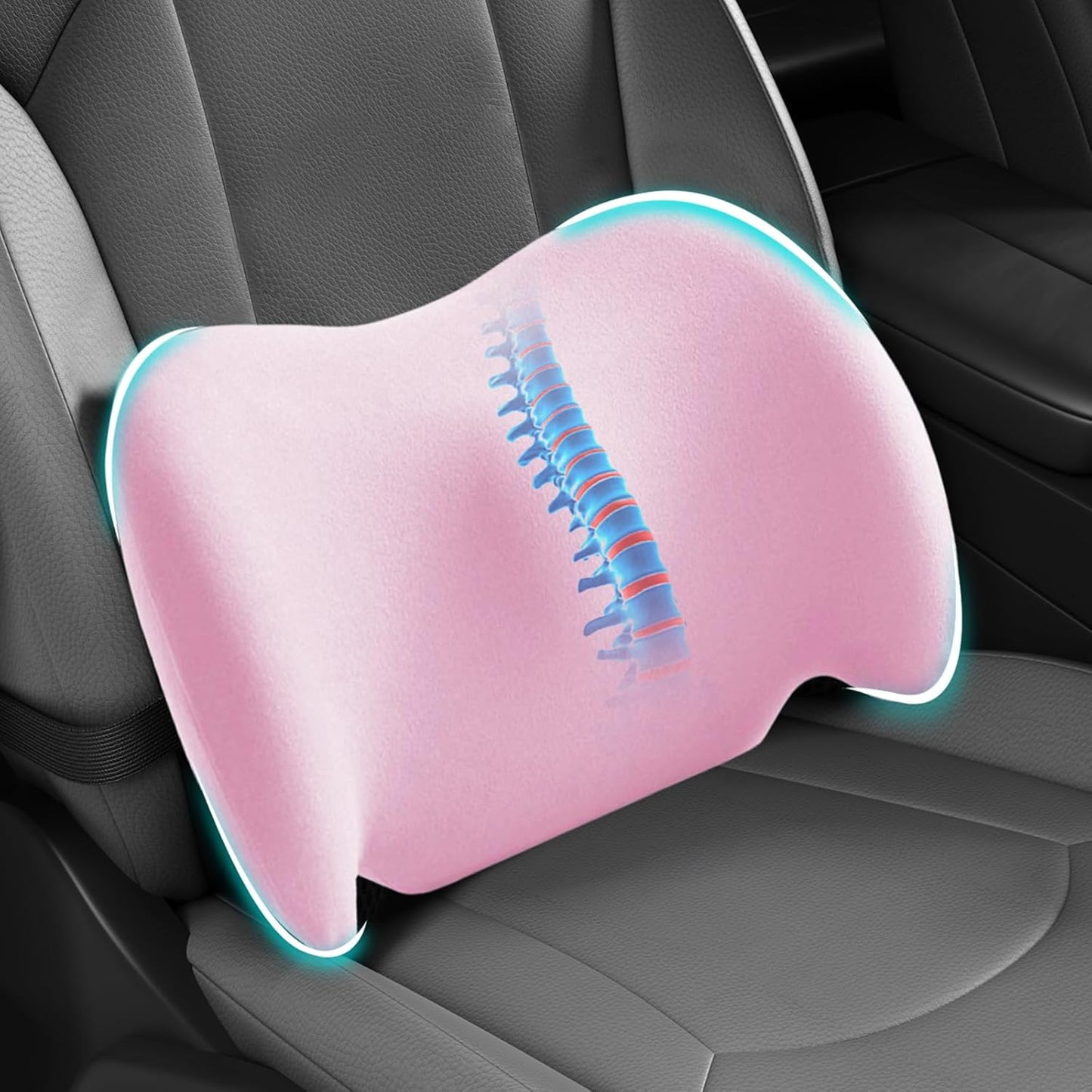 Lumbar Support Pillow Memory Foam Back Cushion for Car Office Wheelchair