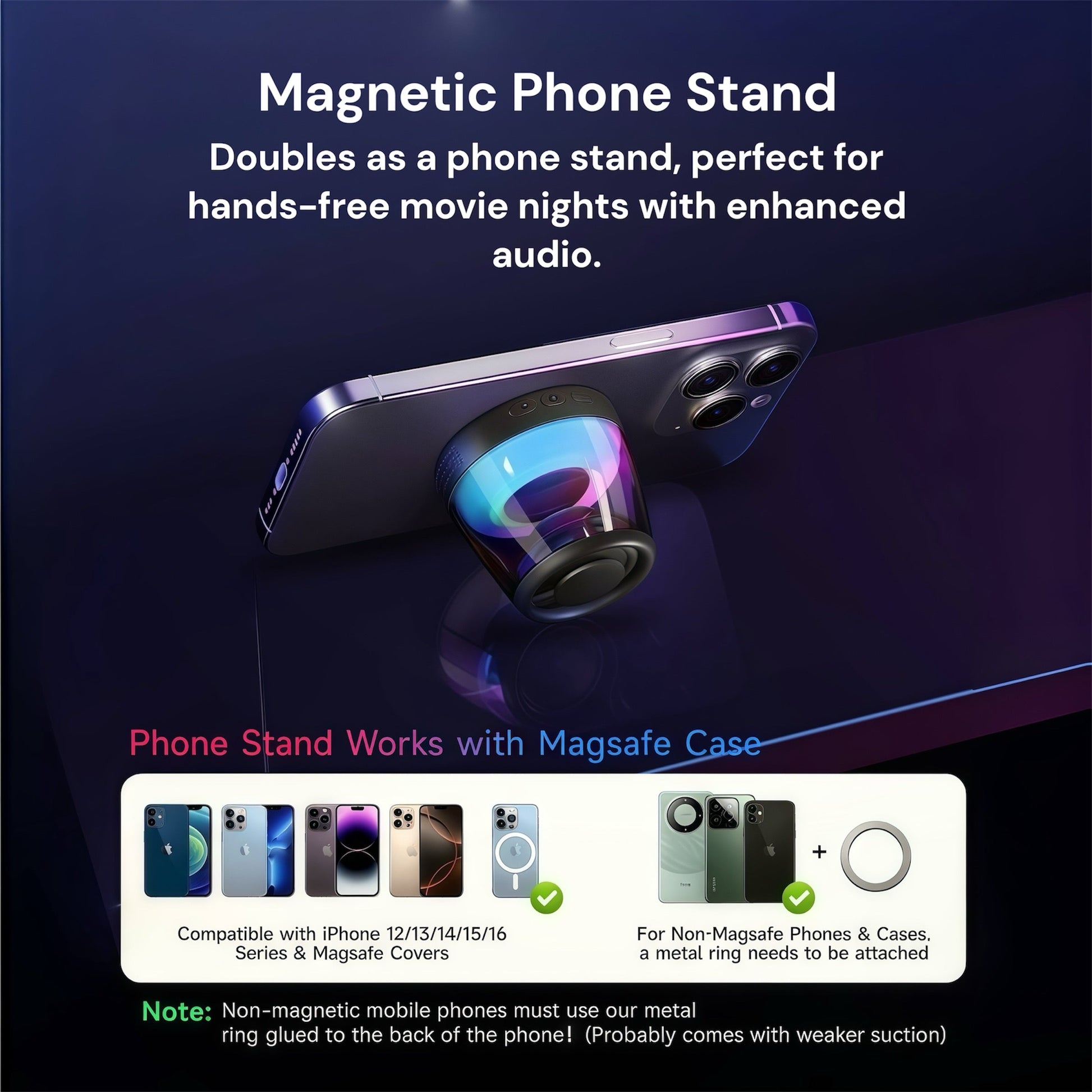 Magbeat Bluetooth Speaker with Multi-RGB Color Light, for Outdoor