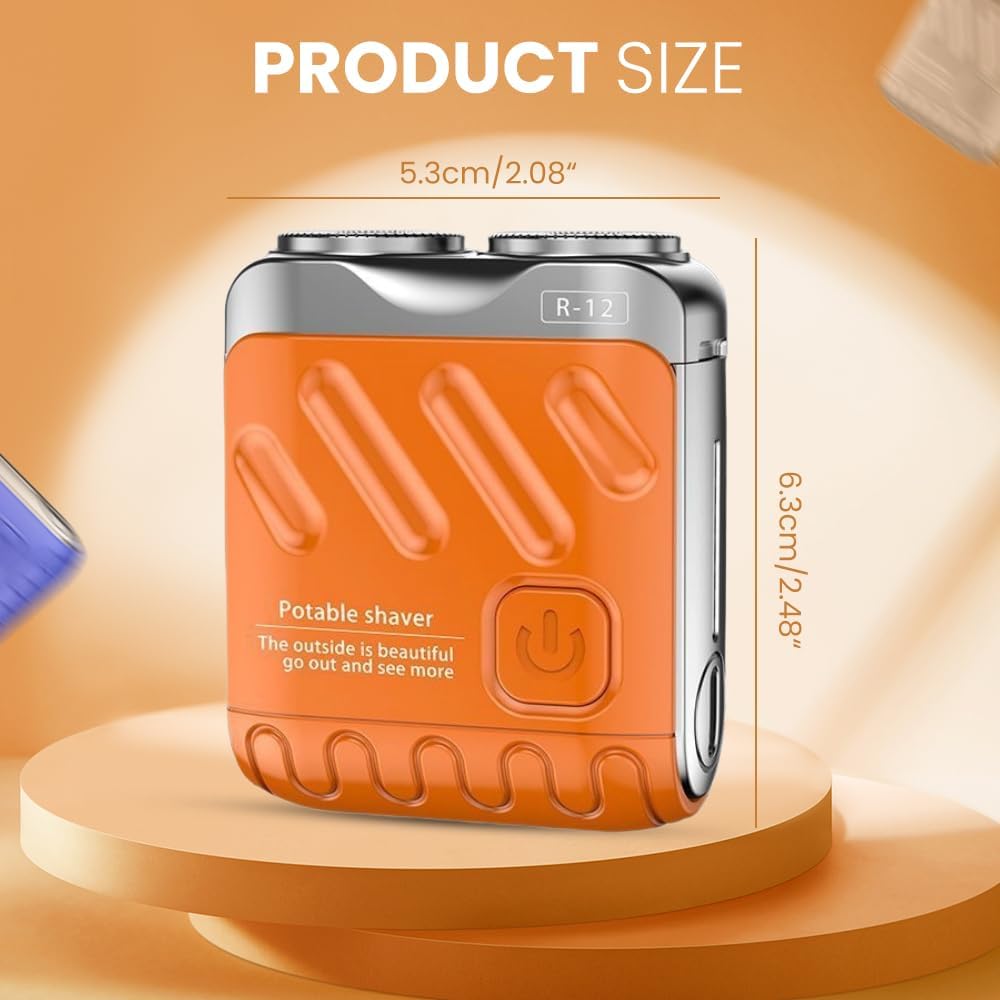 Mini Electric Shaver Double Head Rotary Rechargeable Razor