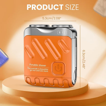 Mini Electric Shaver Double Head Rotary Rechargeable Razor