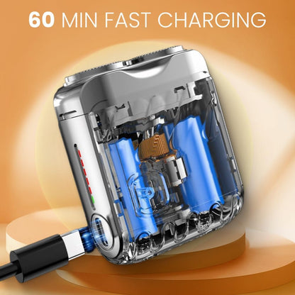 Mini Electric Shaver Double Head Rotary Rechargeable Razor
