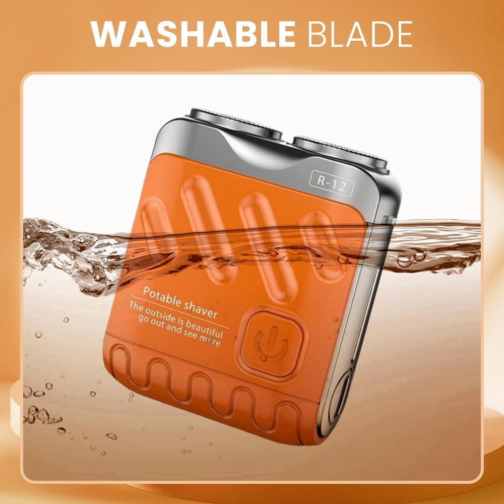 Mini Electric Shaver Double Head Rotary Rechargeable Razor