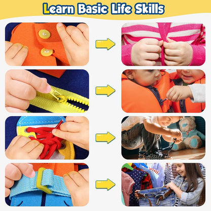 Montessori Toddler Activity Board Sensory Press Book 2-4 Years