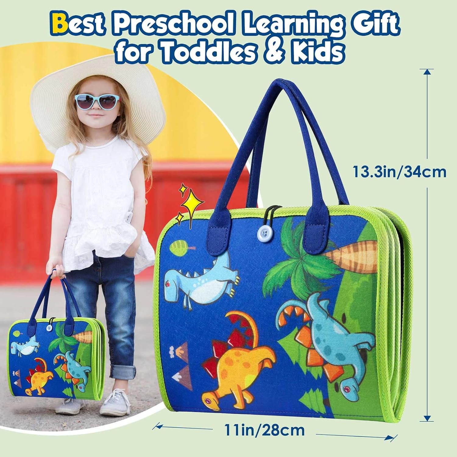 Montessori Toddler Activity Board Sensory Press Book 2-4 Years