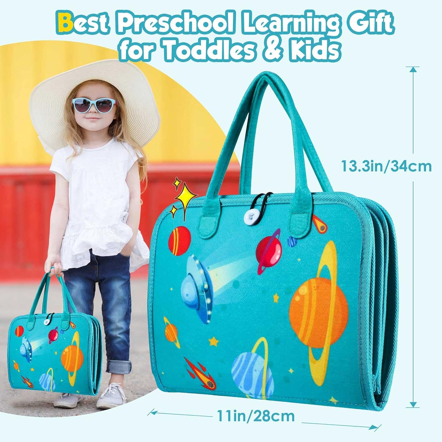 Montessori Toddler Activity Board Sensory Press Book 2-4 Years