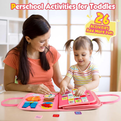 Montessori Toddler Activity Board Sensory Press Book 2-4 Years