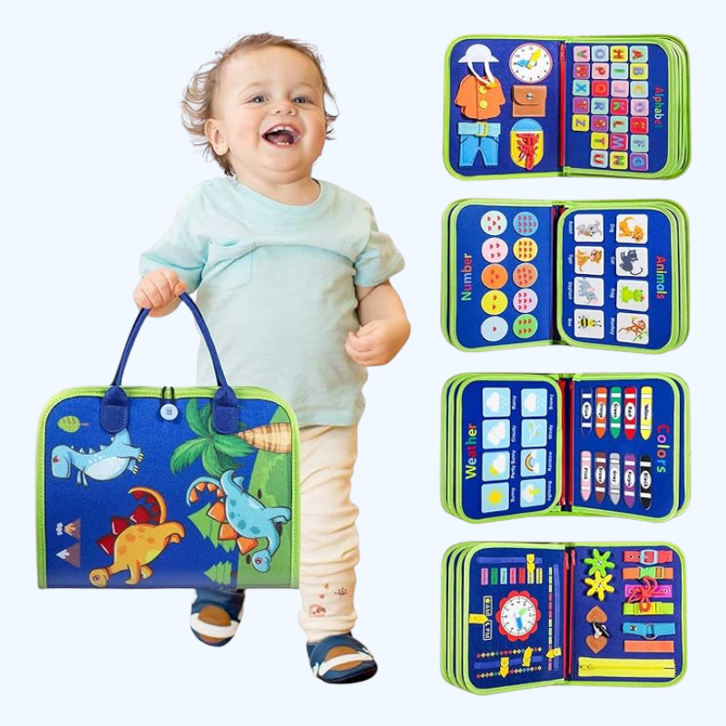 Montessori Toddler Activity Board Sensory Press Book 2-4 Years