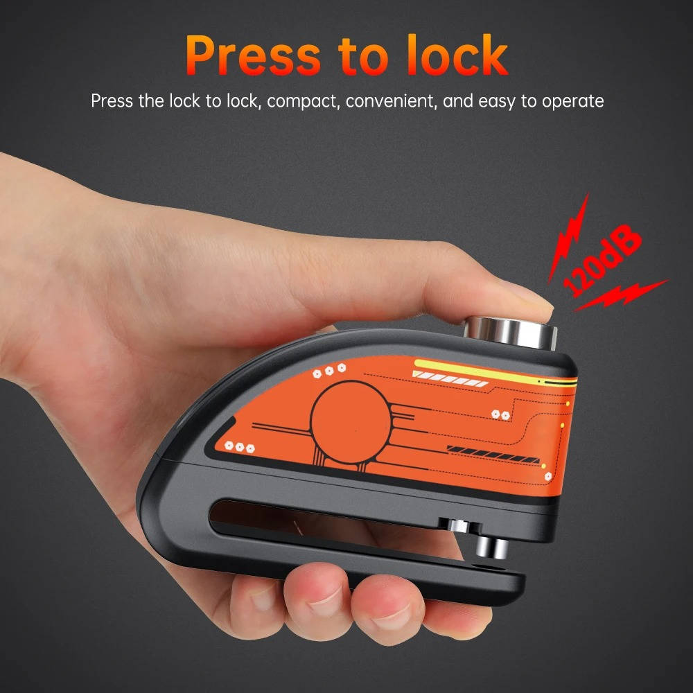 Motorcycle Disc Lock with Alarm System