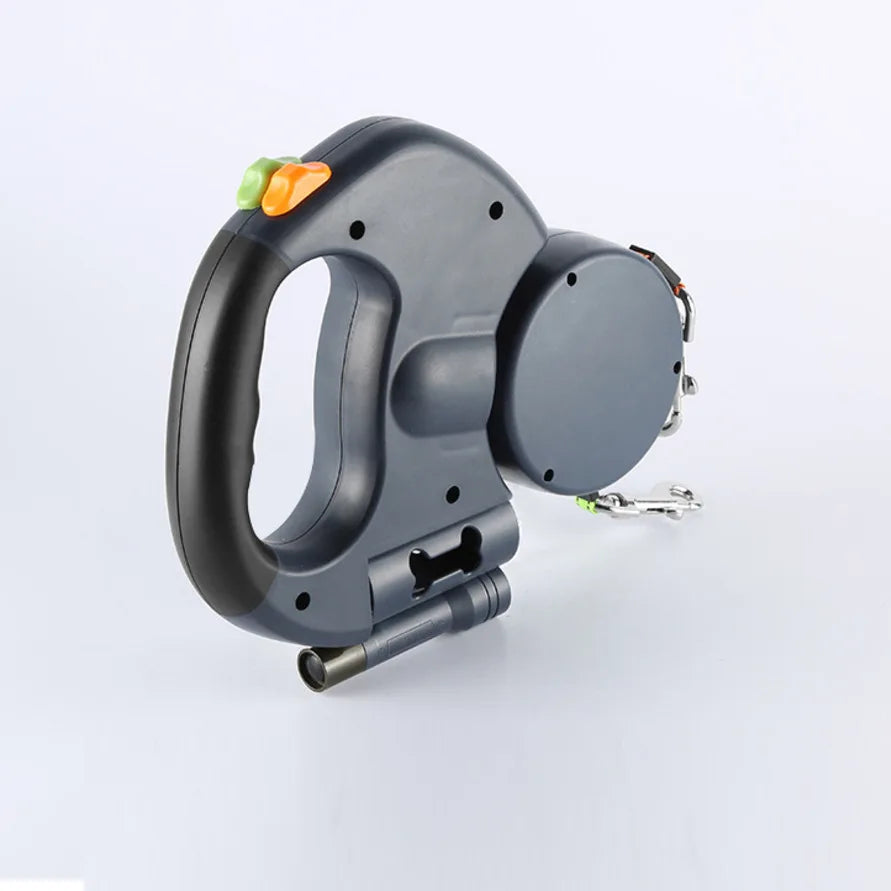 Multifunctional Double Dog Lead with LED Torch