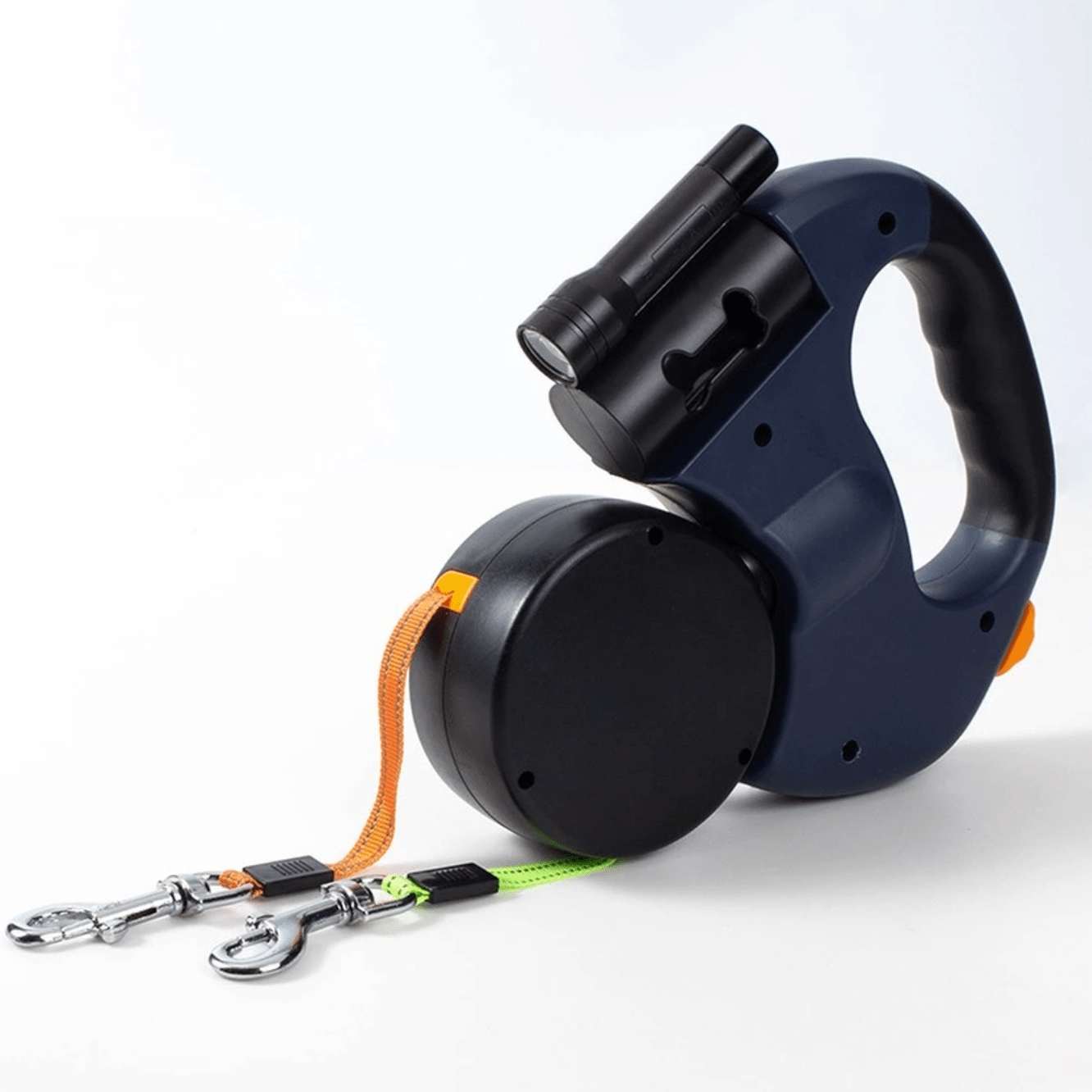 Multifunctional Double Dog Lead with LED Torch