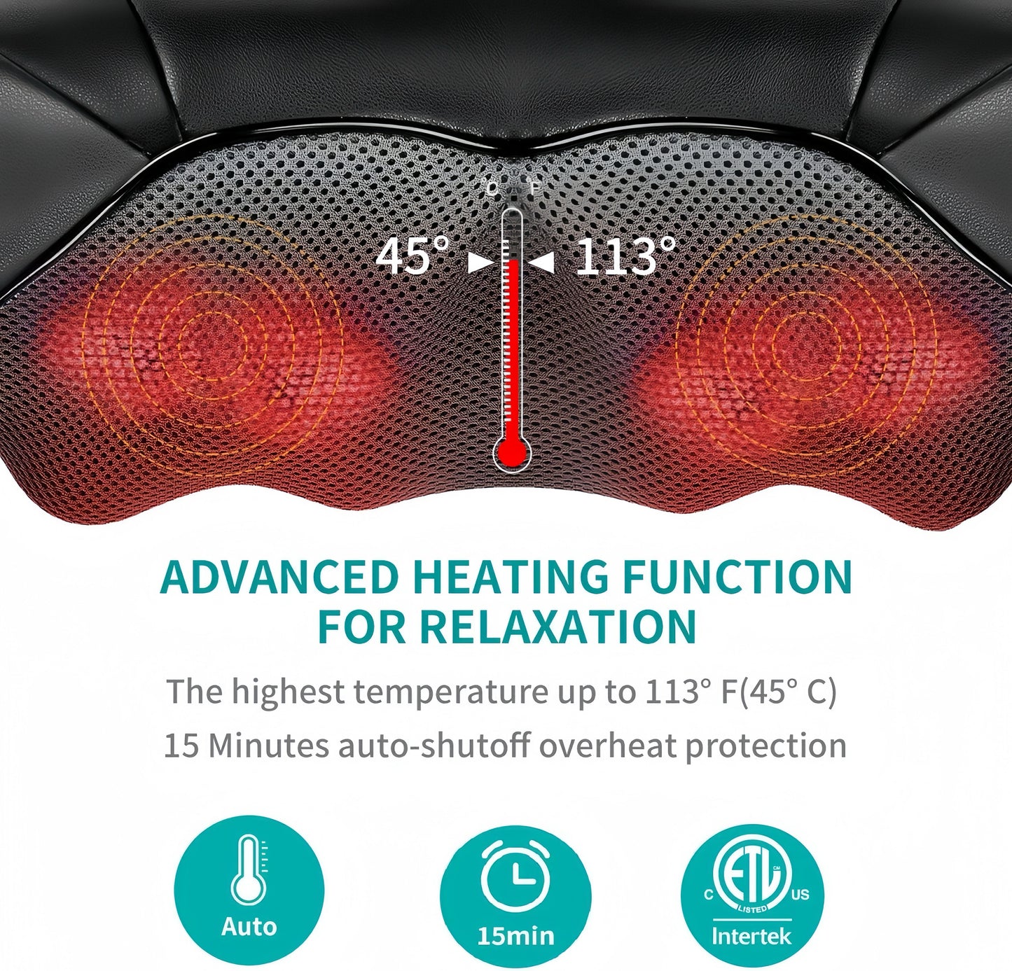 Neck Shoulder Back Massager – Heated Relaxation Pain Relief Device