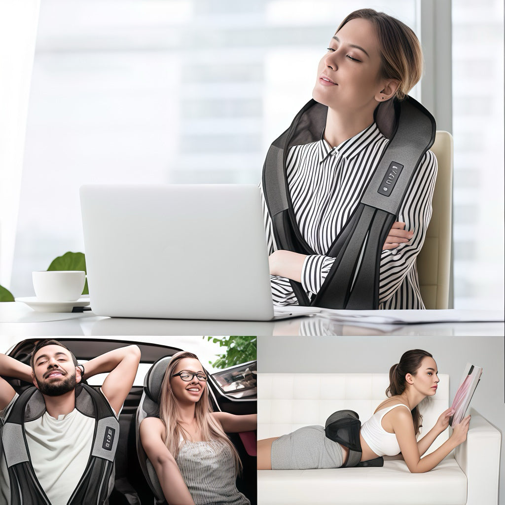 Neck Shoulder Back Massager – Heated Relaxation Pain Relief Device