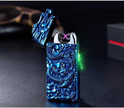 Plasma Rechargeable Lighter Engraved Design