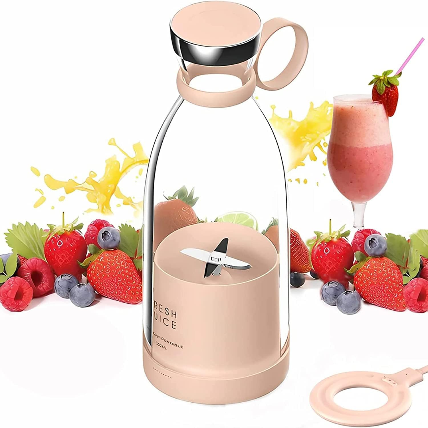 Portable Blender USB Rechargeable Personal Mixer for Smoothies Shakes