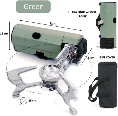 Portable Camping Stove Gas Butane Fuel 3000 Watts Stainless Steel