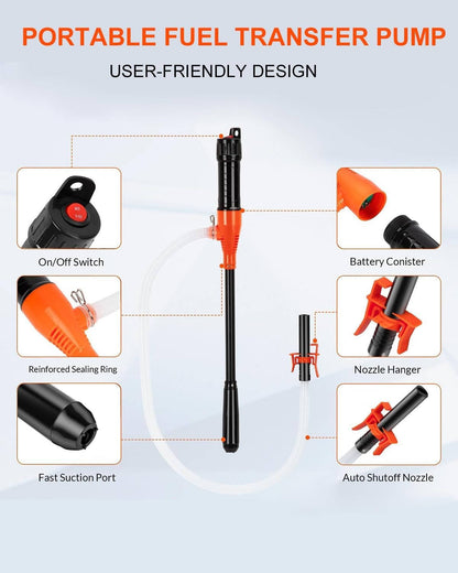 Portable Electric Siphon Pump for Gas Diesel Water Transfer