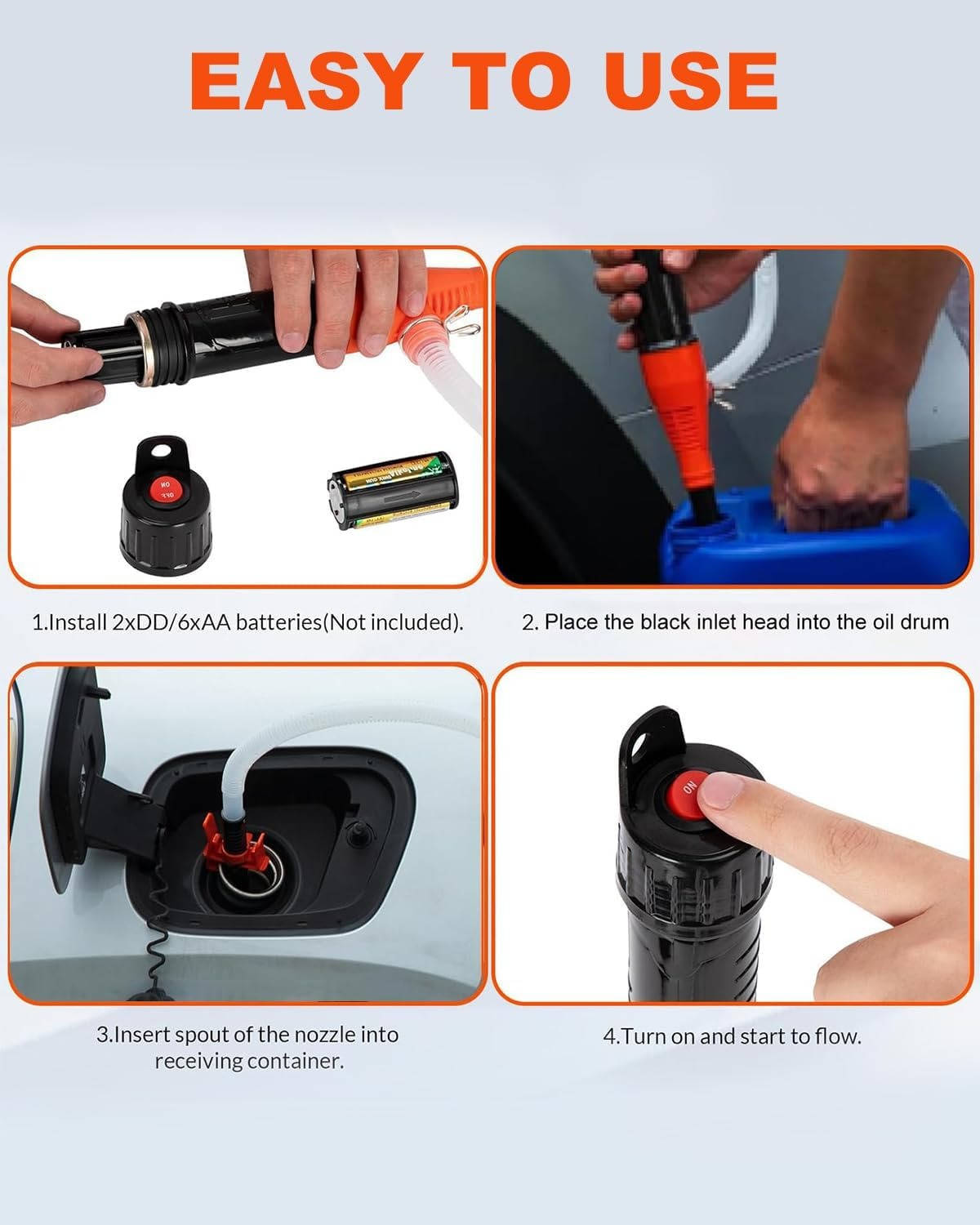 Portable Electric Siphon Pump for Gas Diesel Water Transfer