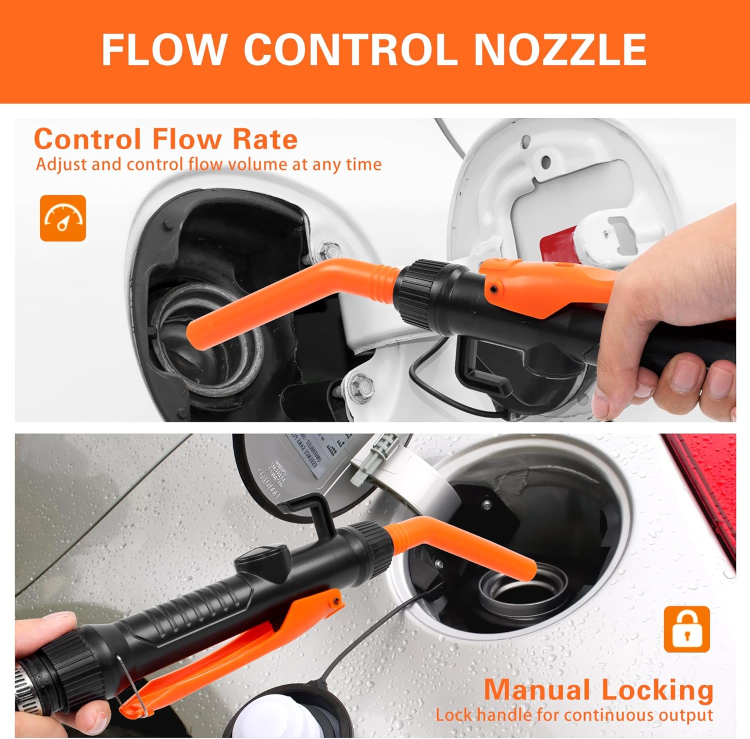 Portable Fuel Transfer Pump – Battery Powered Siphon for Gasoline & Car