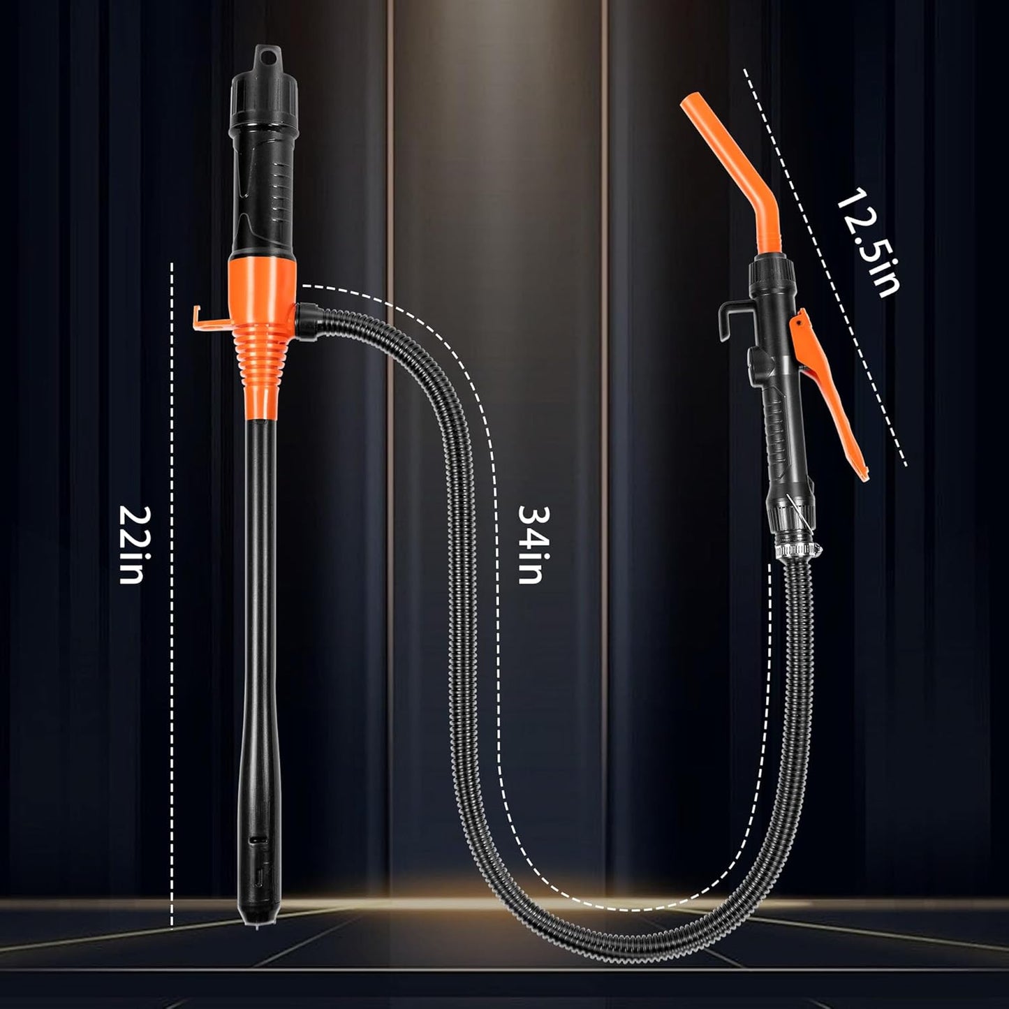 Portable Fuel Transfer Pump – Battery Powered Siphon for Gasoline & Car