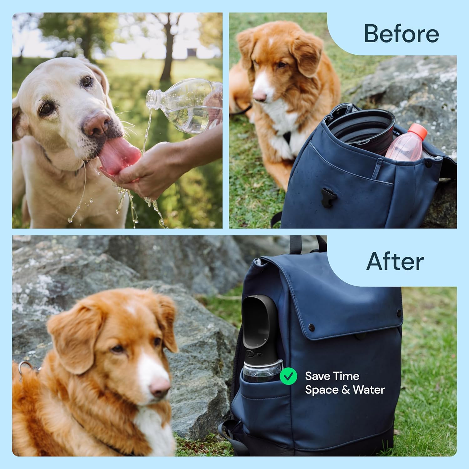 Portable Water Bottle for Dogs 19 oz