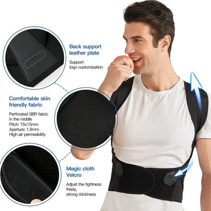 Posture Corrector Belt Back Support Brace Spinal Alignment