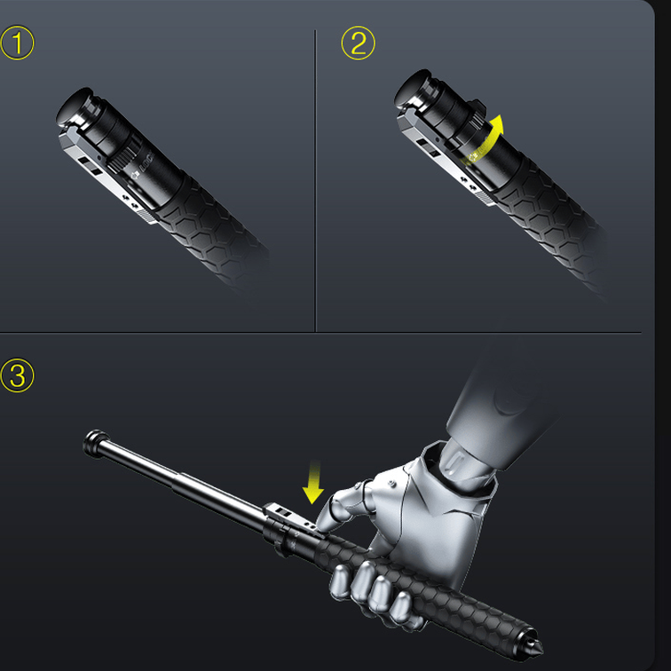 PrimFlora Pro Personal Safety Walking Stick - Retractable