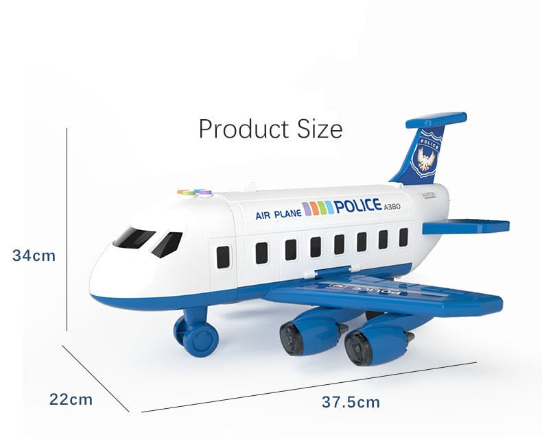 Airplane Vehicle Play Set Police Construction Fireman 3 Styles