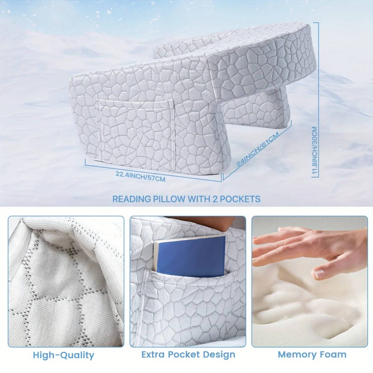 Reading Pillow for Bed Support Cushion
