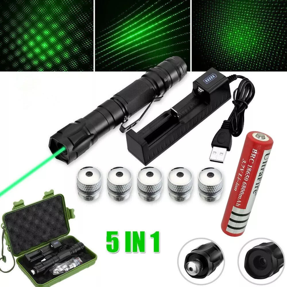 Rechargeable Green Laser Pointer Long Range Torch