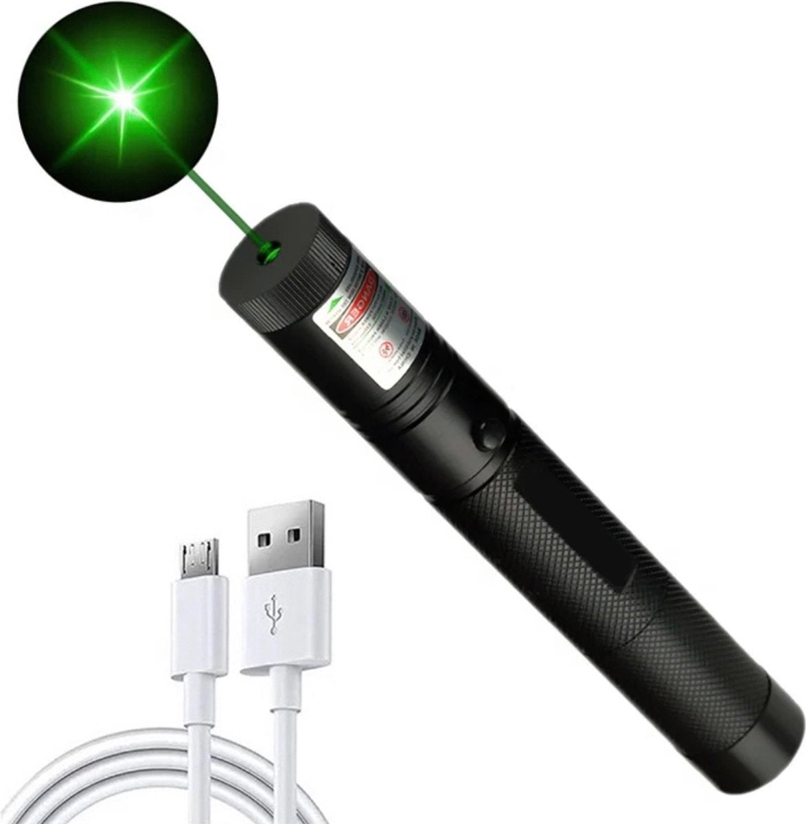 Rechargeable Green Laser Pointer USB Metal Pen