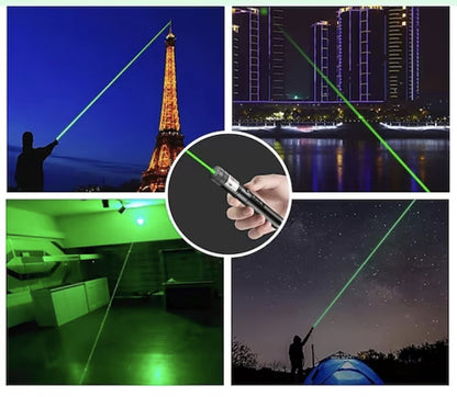 Rechargeable Green Laser Pointer USB Metal Pen
