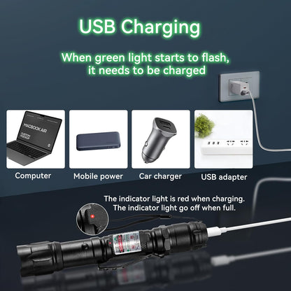 Rechargeable LED Flashlight Outdoor Torch
