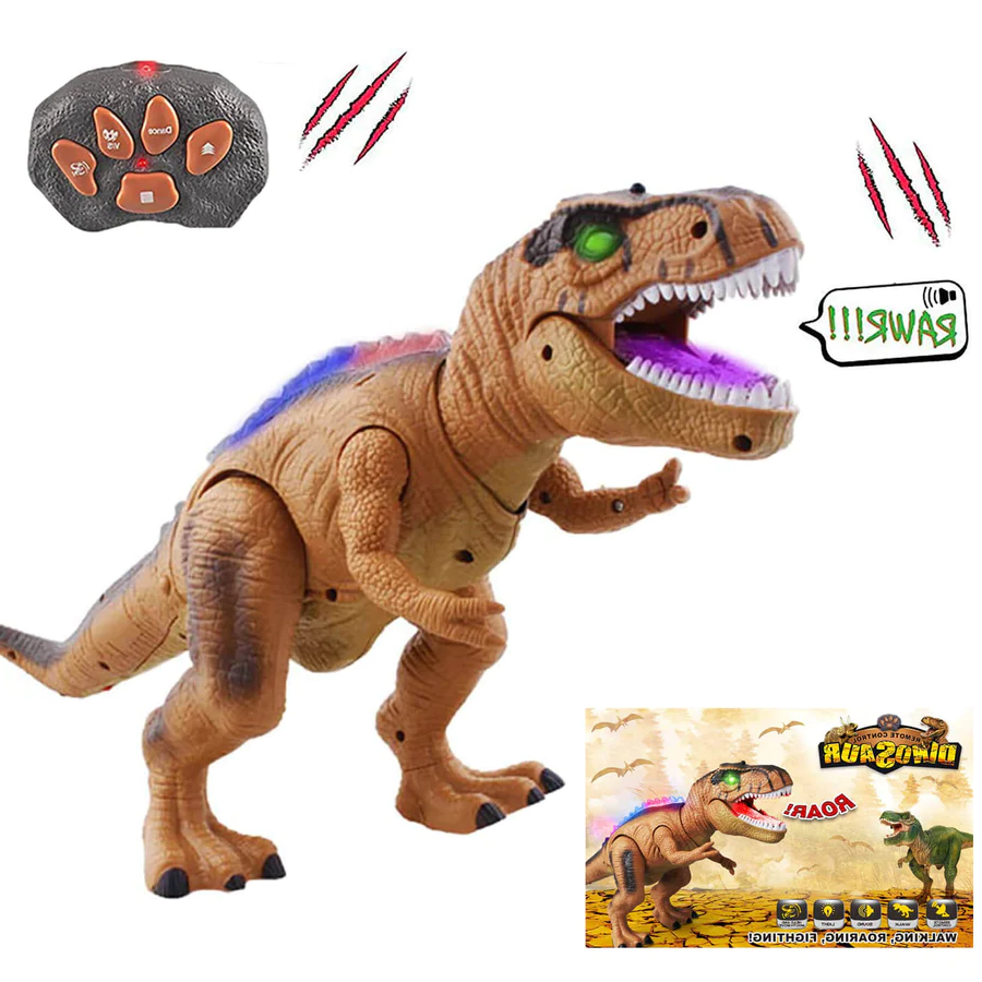 Remote Control T-Rex Dinosaur Toy with LED Light