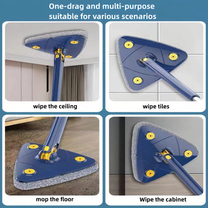 Rotating Floor Mop – 360° Triangle Cleaner for Hardwood & Tile Shine