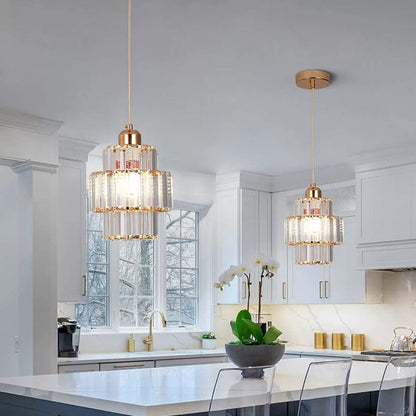 Crystal Clear Round Ceiling Light for Home and Office with Step Effect