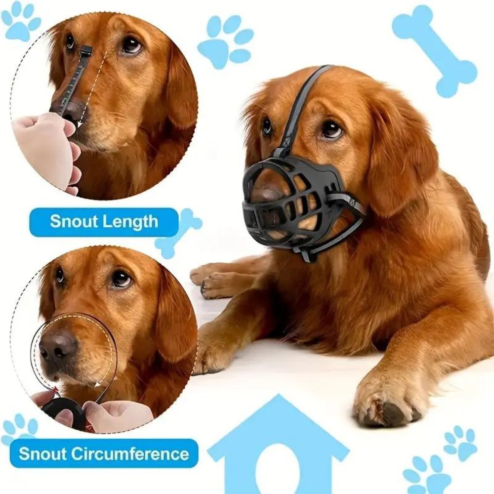Dog Muzzle SecureFit Adjustable Safety Canine Muzzle