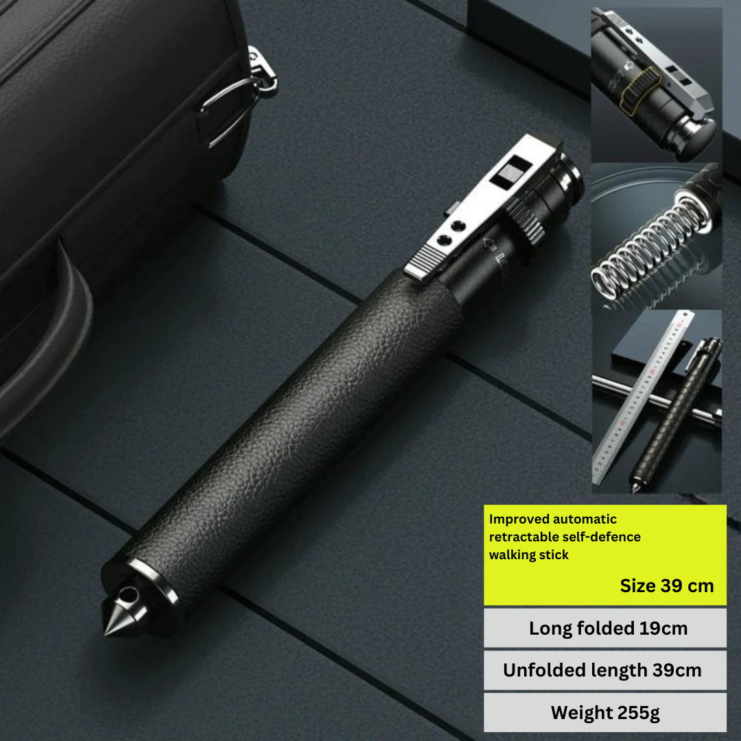 Self-Defense Walking Stick – Adjustable Hiking Cane with Safety Features