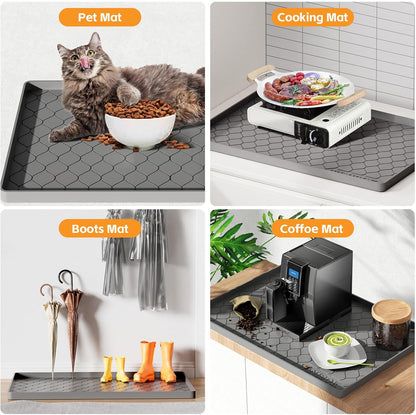 Silicone Under Sink Mat Waterproof Shelf Liner Cabinet Protector